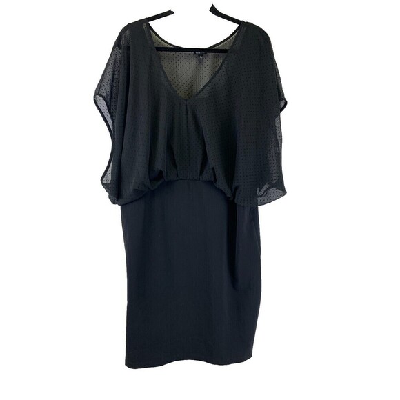 Torrid Blouse Pencil Dress Black Cap Sleeve V-Neck Blouson Sheath Women Plus 3X - Picture 1 of 12